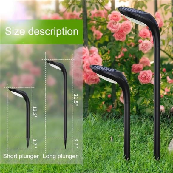 150 Lumen Bright Solar Outdoor Lights,4 Pack Solar Pathway Lights Waterproof - Picture 6 of 7